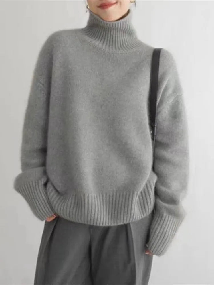 Comfy Turtleneck Sweater For Women