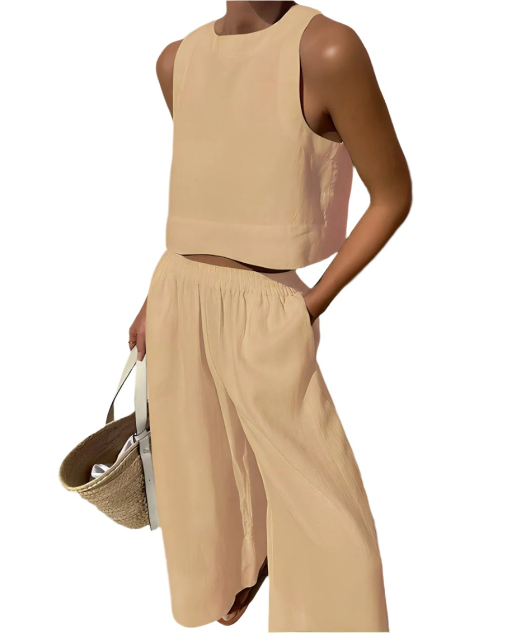 Lightweight Linen Two-Piece Outfit For Women