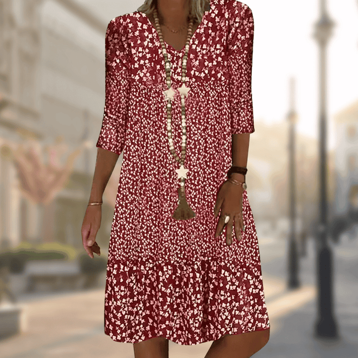 Breezy Floral Midi Dress For Women