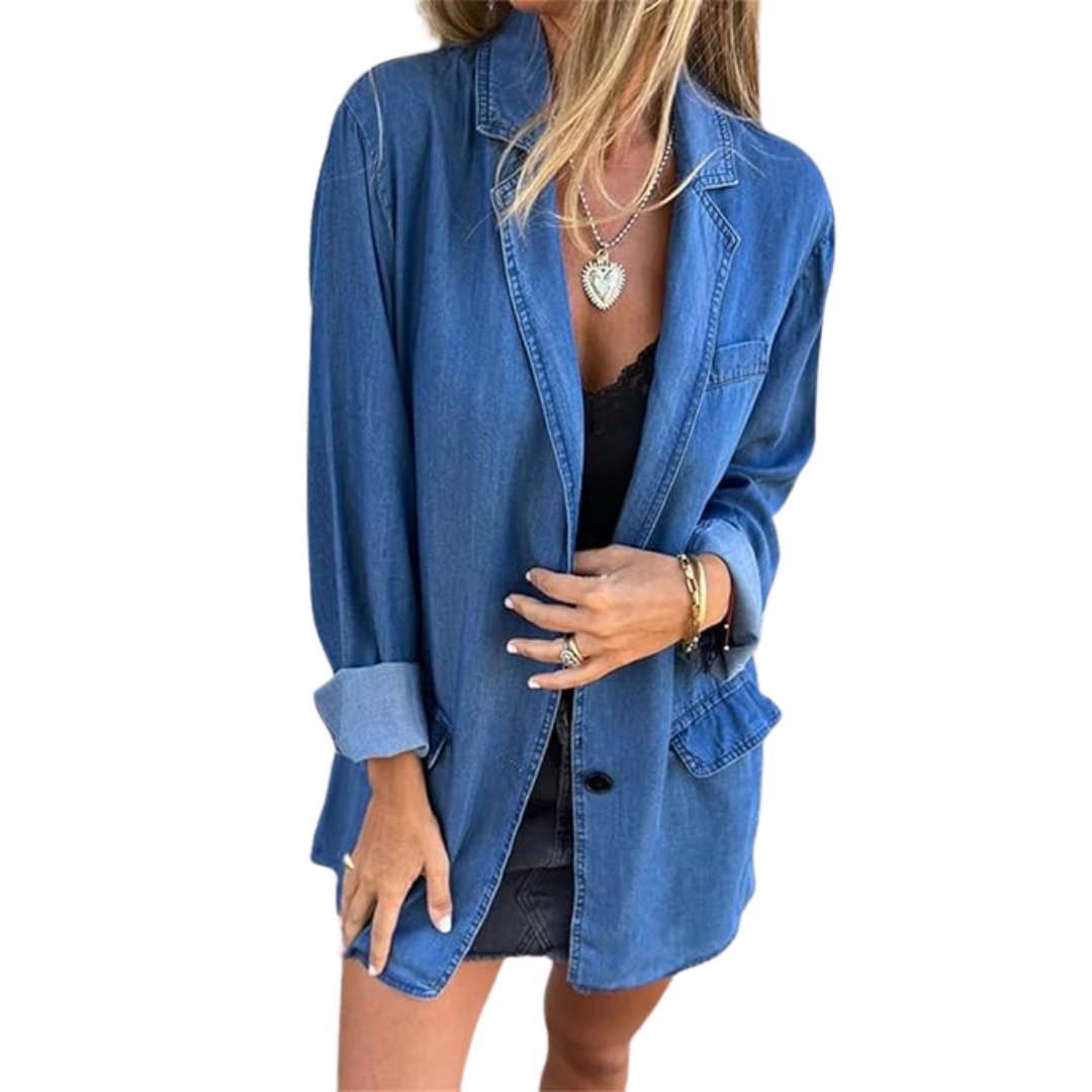 Delima | Relaxed-Fit Denim Blazer for Women