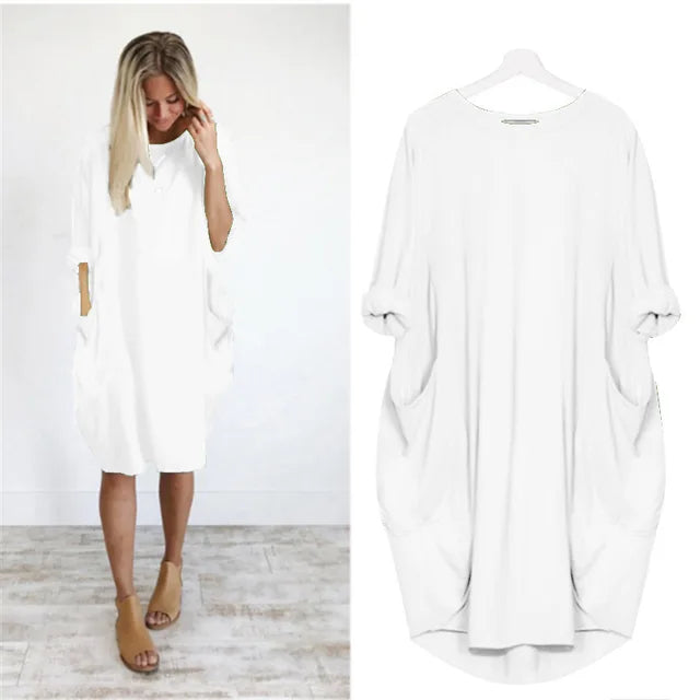 Casual Loose T-Shirt Dress for Women