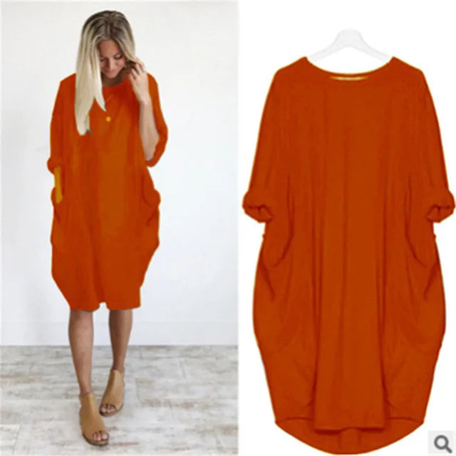 Casual Loose T-Shirt Dress for Women