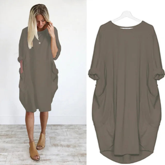 Casual Loose T-Shirt Dress for Women