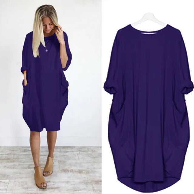 Casual Loose T-Shirt Dress for Women