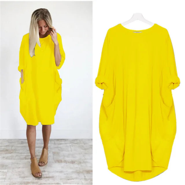 Casual Loose T-Shirt Dress for Women