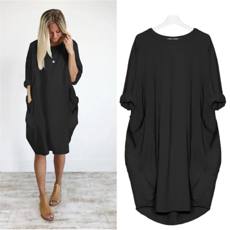 Casual Loose T-Shirt Dress for Women