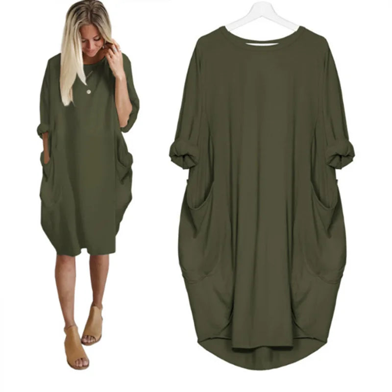 Casual Loose T-Shirt Dress for Women