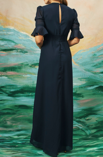 Pauline | Embroidered Floral V-Neck Maxi Dress