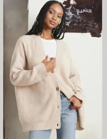 Oversized Open Front Cardigan for Women