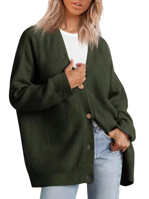 Oversized Open Front Cardigan for Women