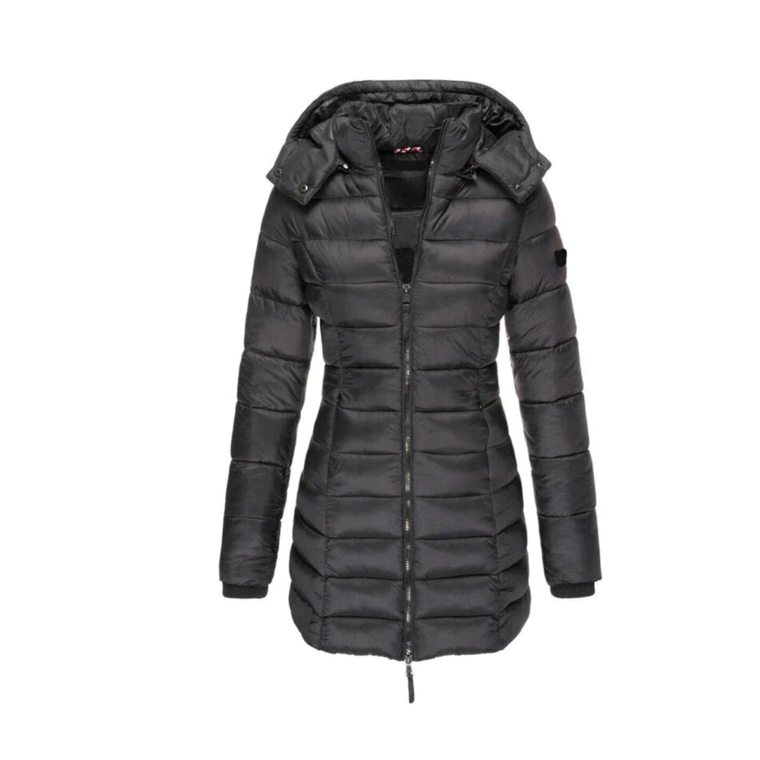 Women's Long Hooded Winter Puffer Coat