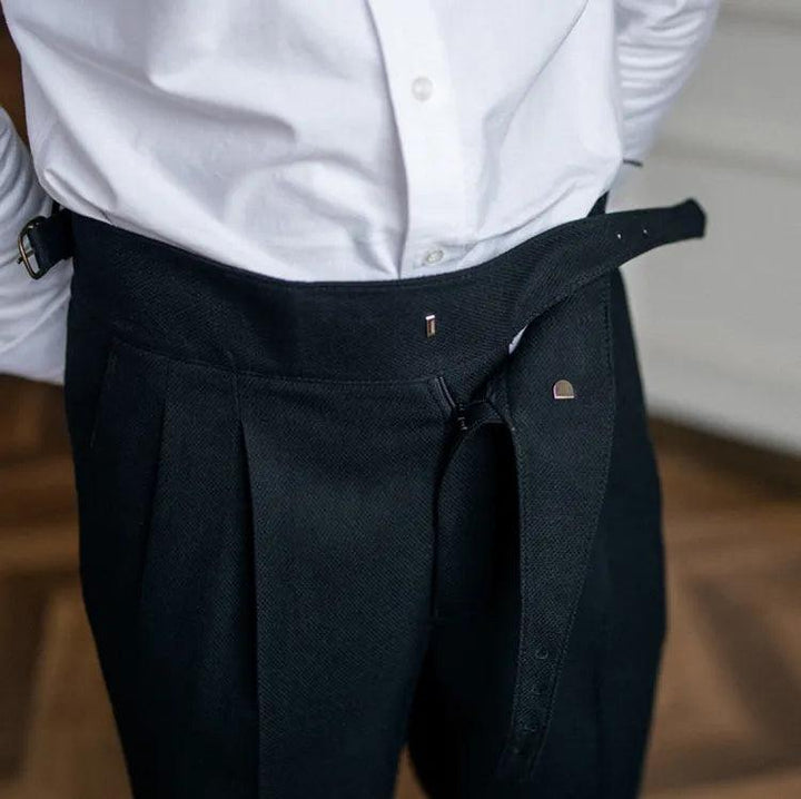 High Waist Straight Suit Pants for Men