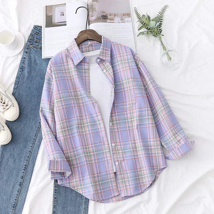 Jordyn™ | Casual Check Shirt in College Style