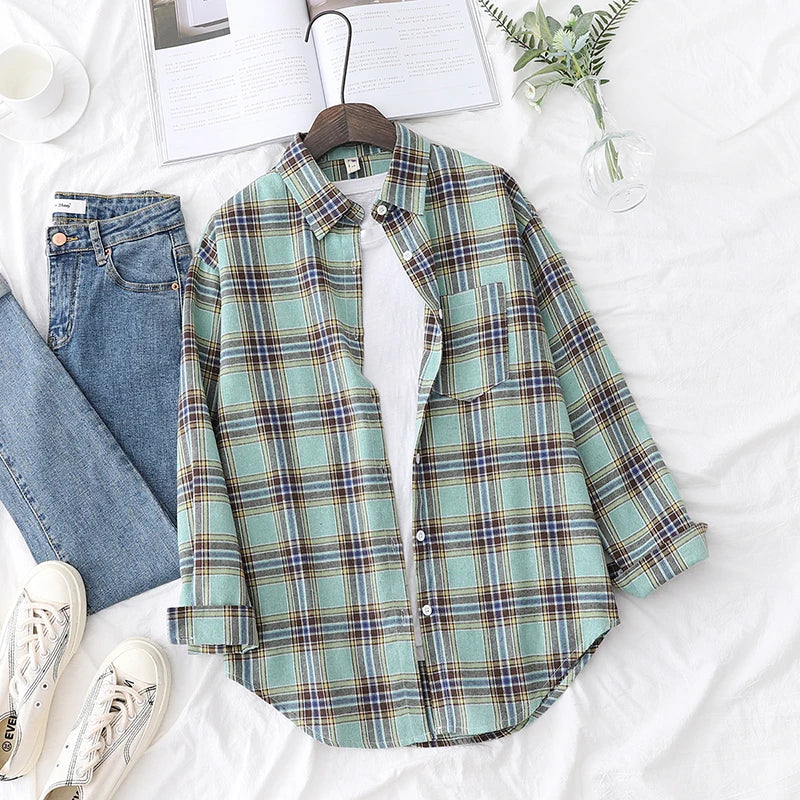 Jordyn™ | Casual Check Shirt in College Style