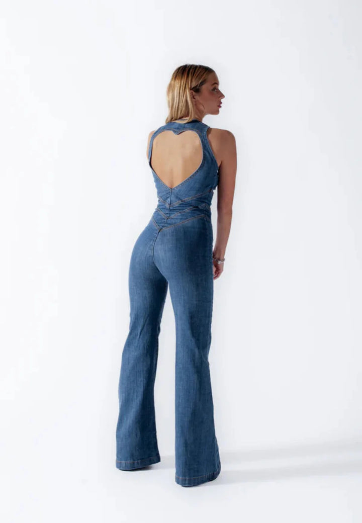 Dilara | Heart Denim Jumpsuit