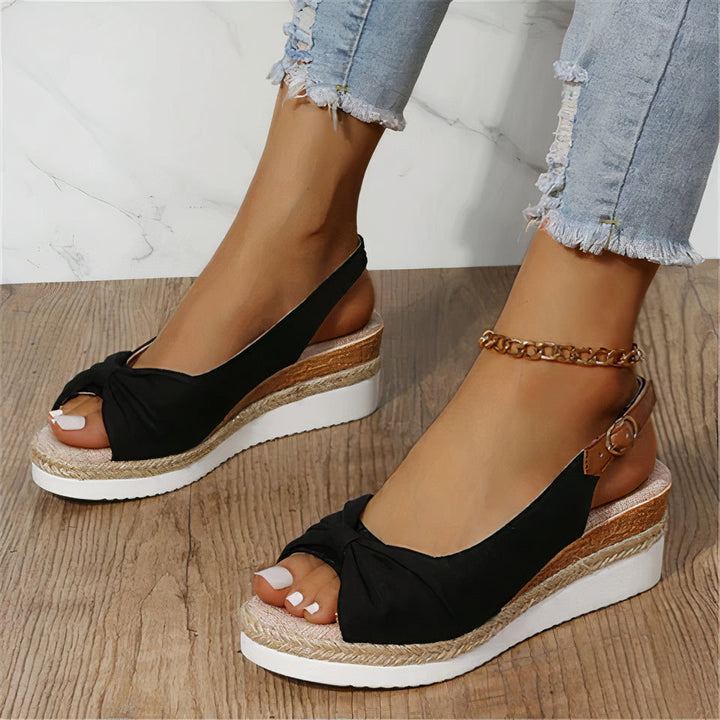 Fashion Buckle Wedge Sandals for Women