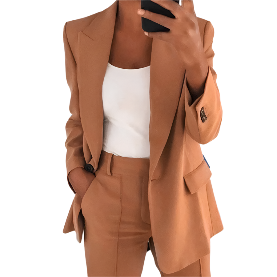 Elegant Blazer and Trouser Duo Set For Women