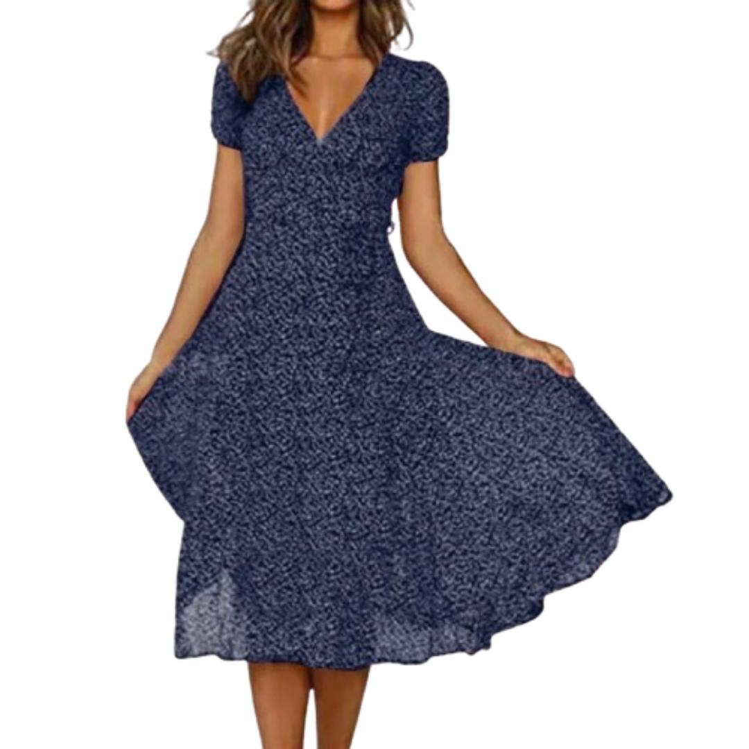 Polka Dot V-Neck Summer Dress for Women