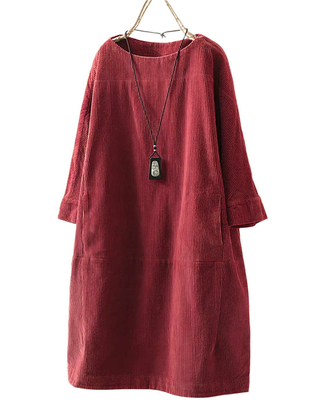 Soft Corduroy A-Line Dress For Women