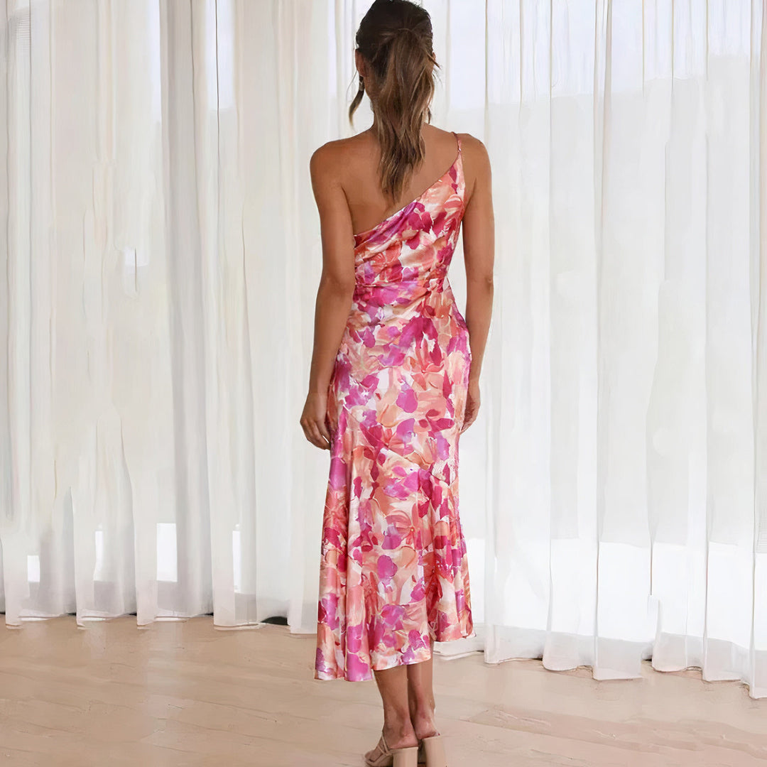 Women's Elegant Floral Print Maxi Dress