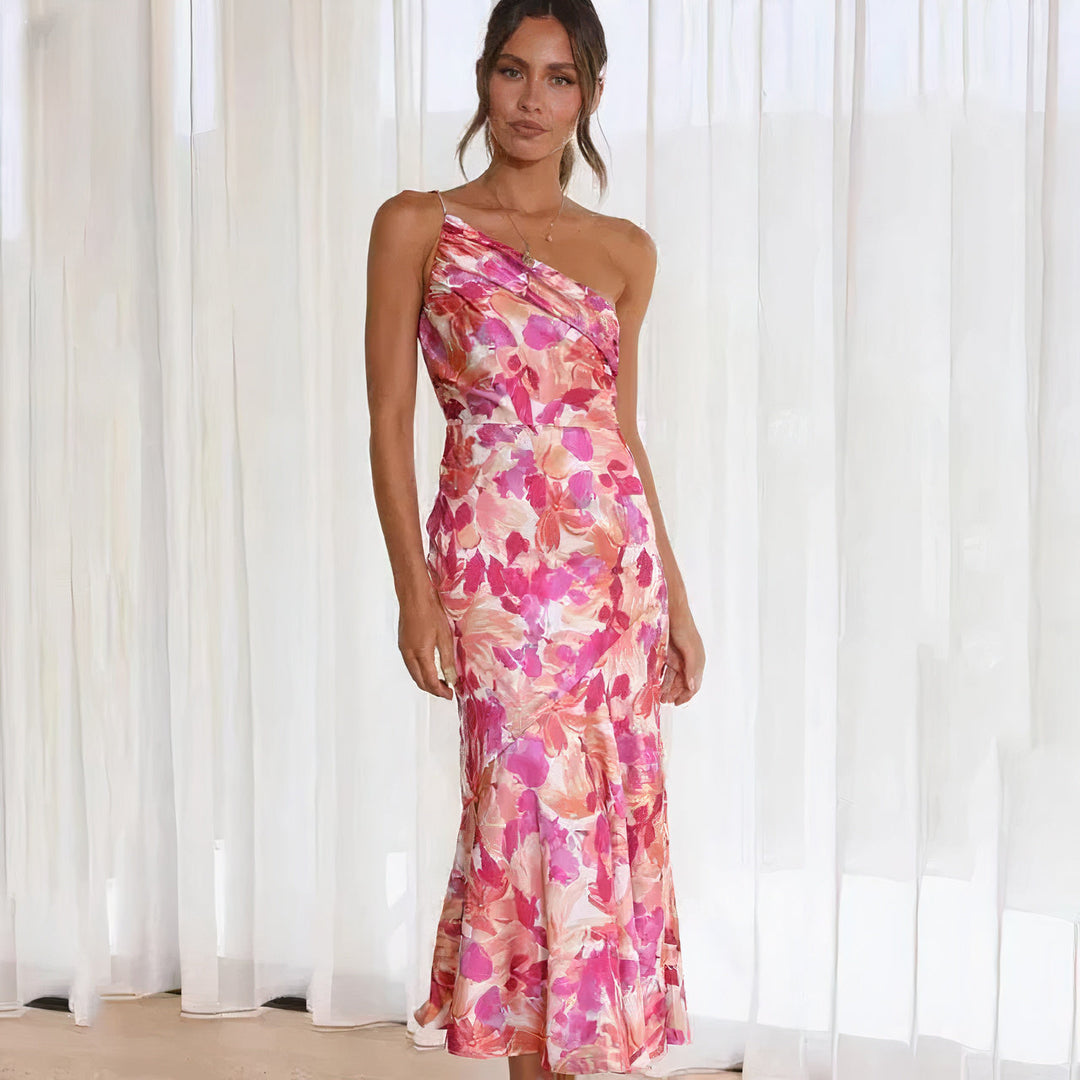 Women's Elegant Floral Print Maxi Dress