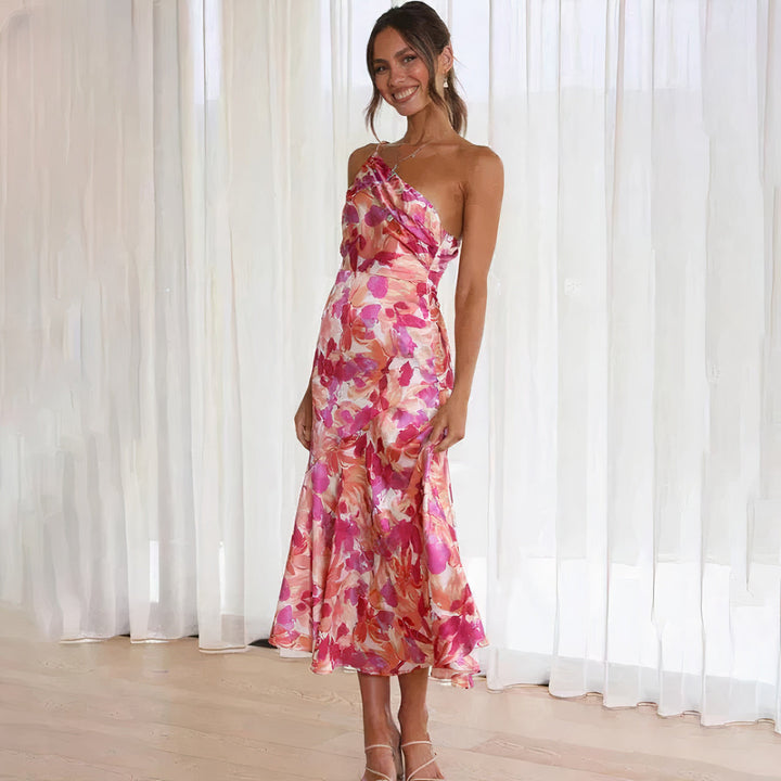 Women's Elegant Floral Print Maxi Dress