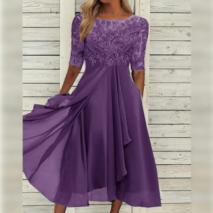 Donzaleigh | Elegant Lace Accent Dress for Special Occasions