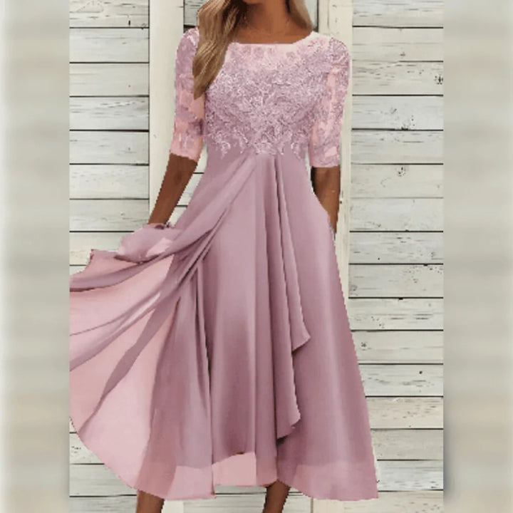 Donzaleigh | Elegant Lace Accent Dress for Special Occasions