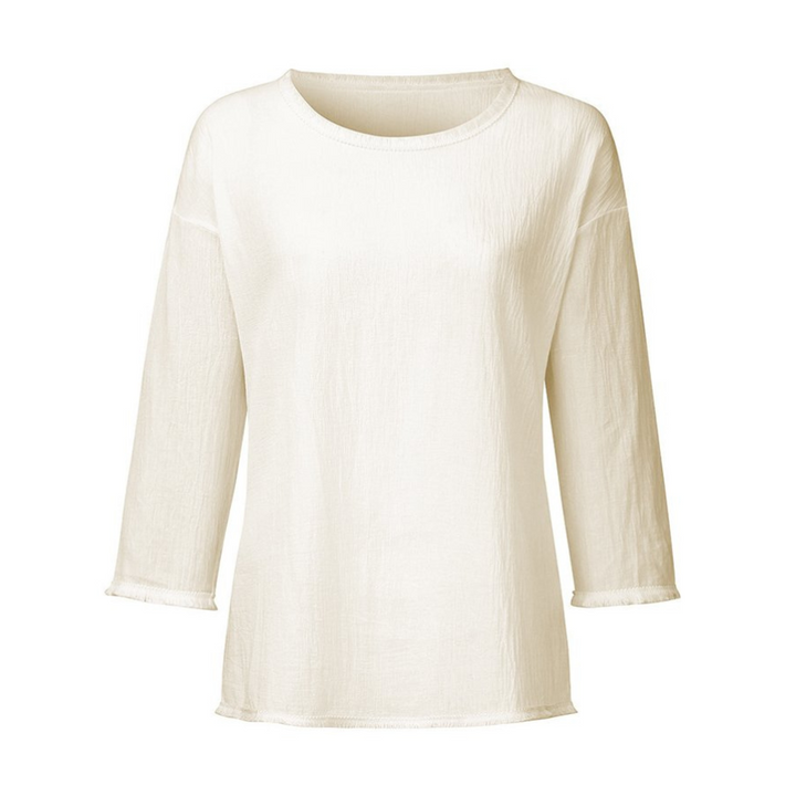 Elegant O-Neck Casual Shirt for Women