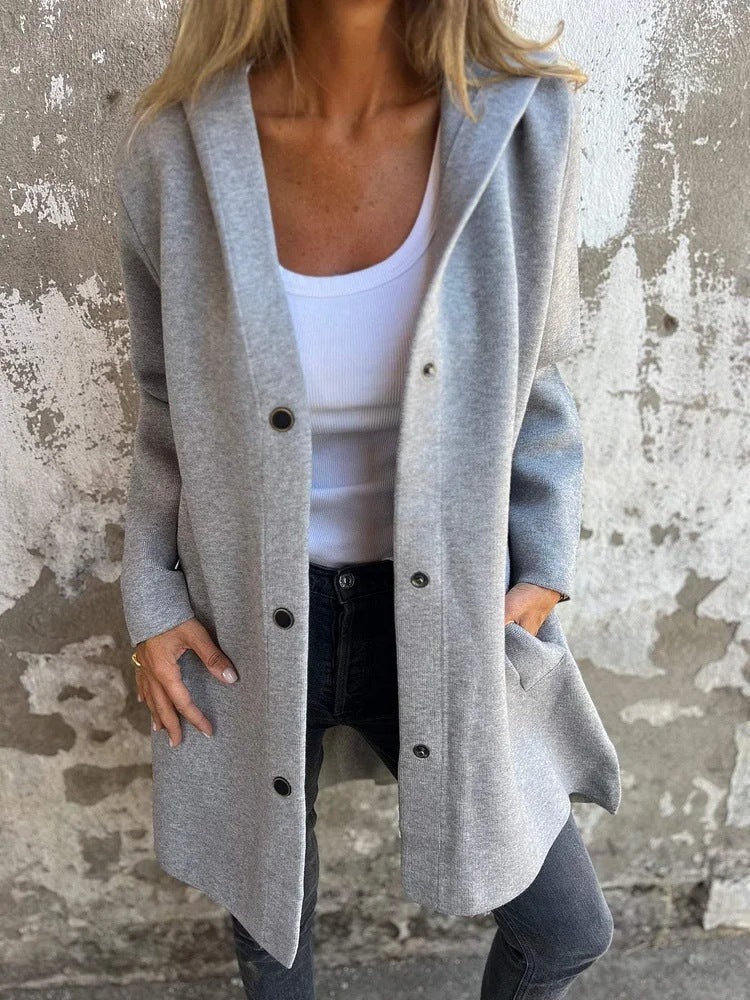 Gia | Sophisticated Hooded Coat