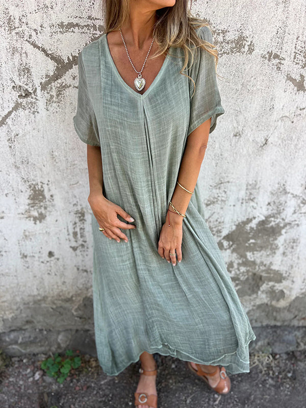 Nina | Airy V-Neck Spring Dress for Women