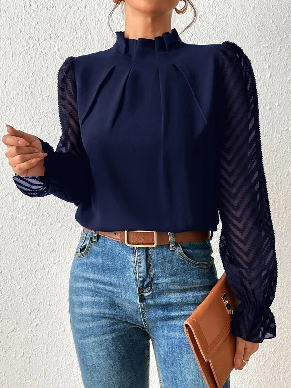 Elegant Lantern Sleeve Top for Women