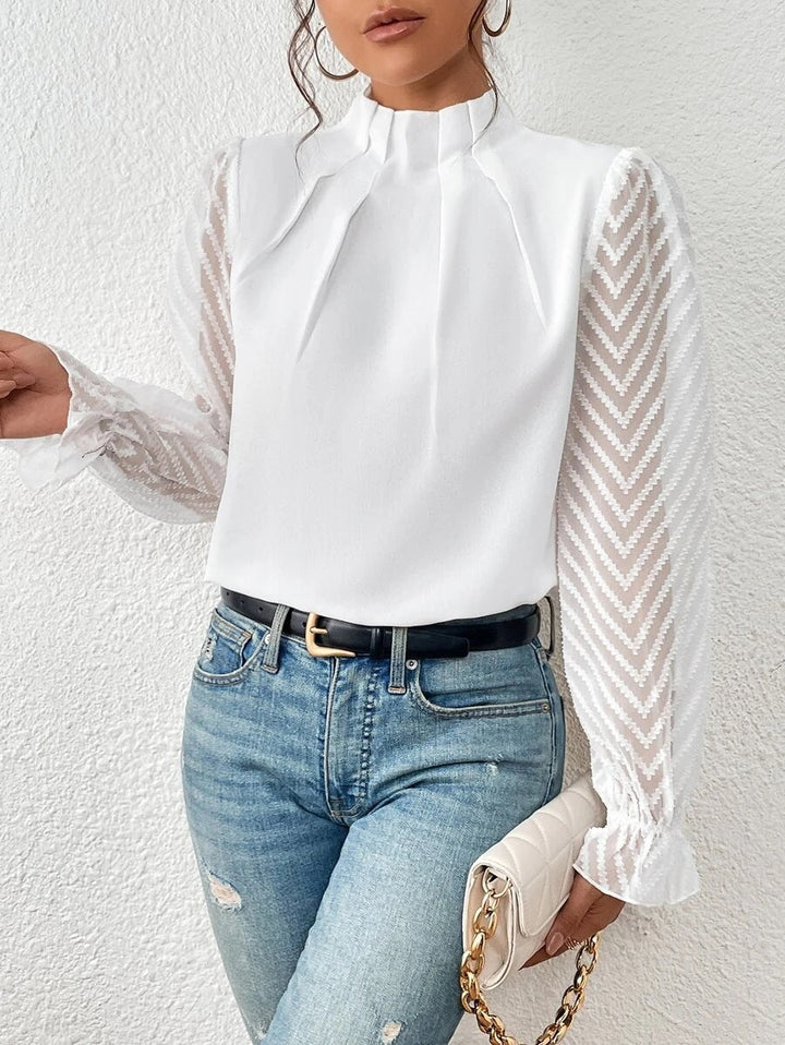 Elegant Lantern Sleeve Top for Women