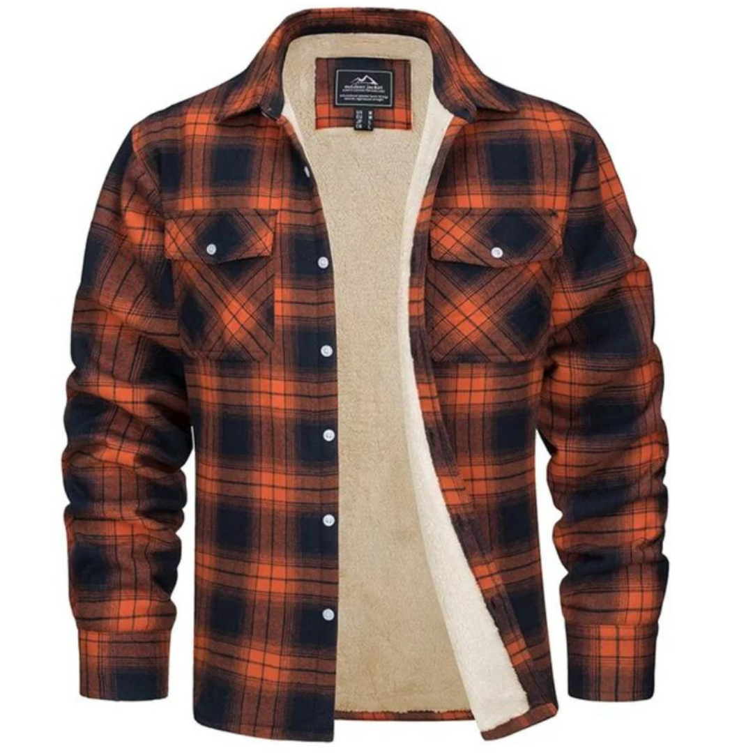 Trendy Plaid Jacket For Men