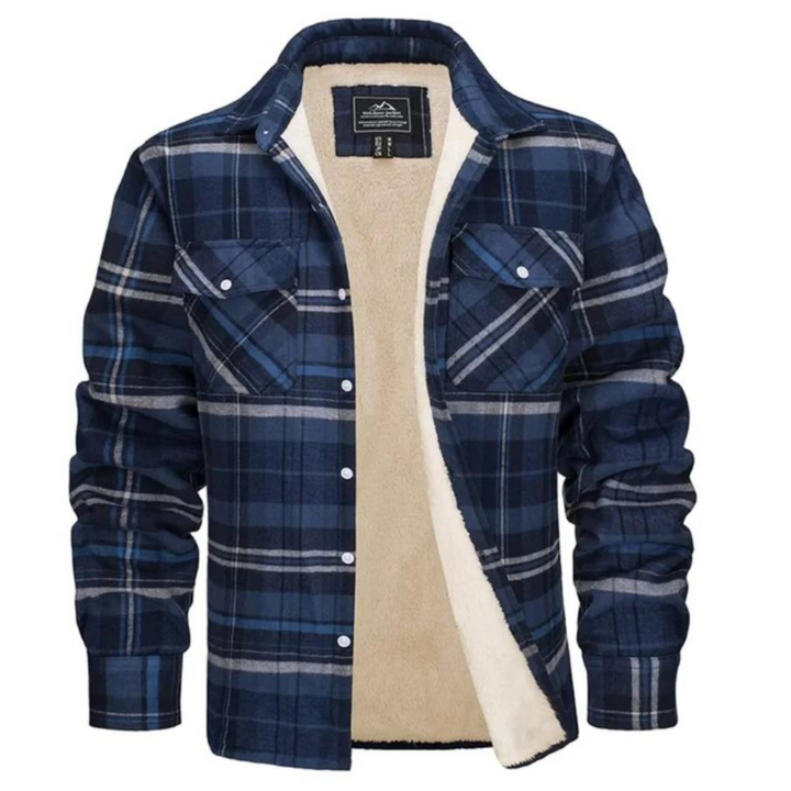 Trendy Plaid Jacket For Men