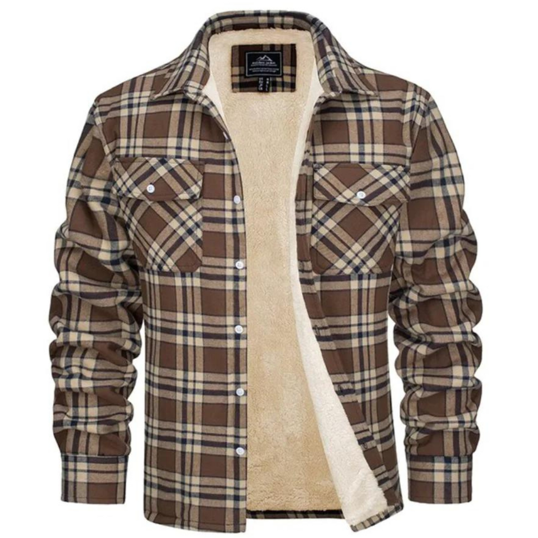 Trendy Plaid Jacket For Men