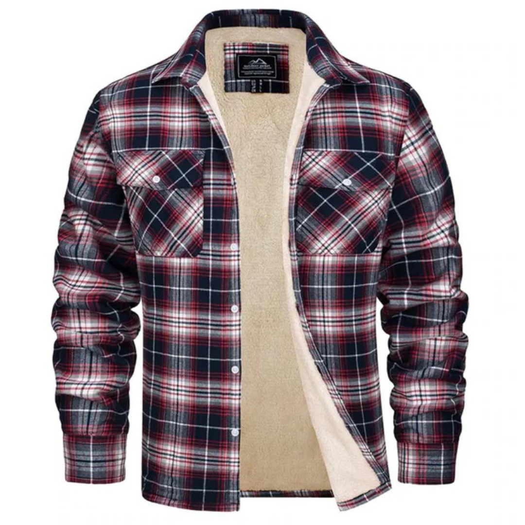 Trendy Plaid Jacket For Men