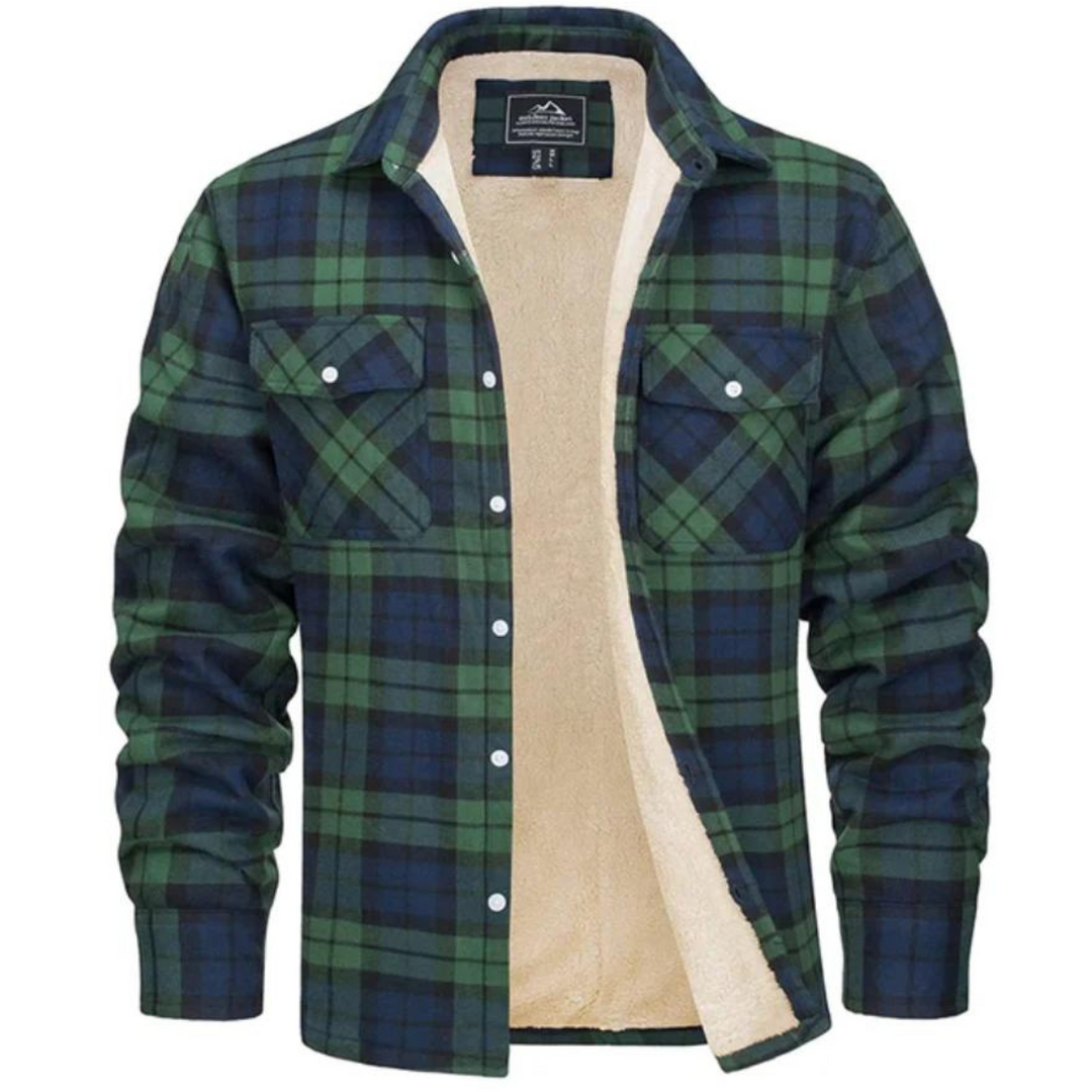 Trendy Plaid Jacket For Men