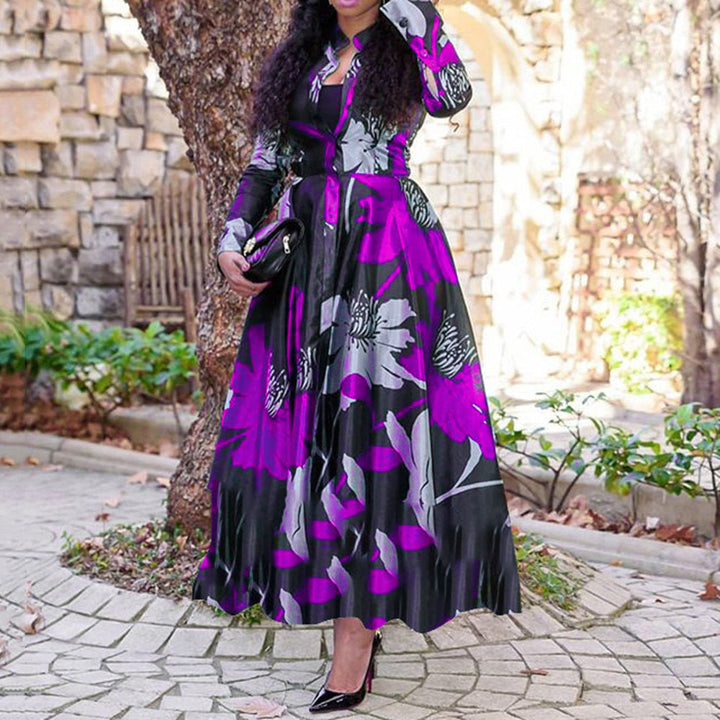 Sophisticated Floral Long Dress For Women