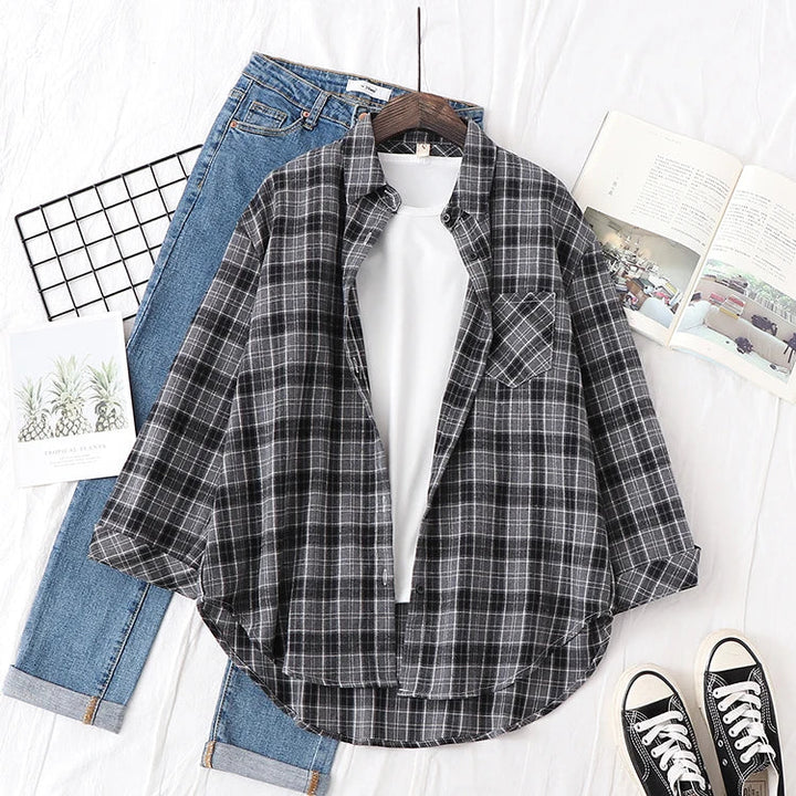 Jordyn™ | Casual Check Shirt in College Style