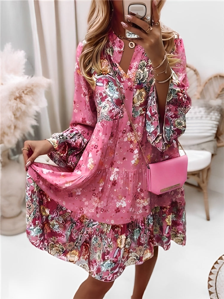 Women’s Floral Print Bohemian Dress