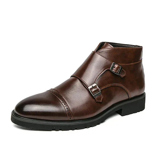 Bubby | Double Monk Buckle Leather Boots