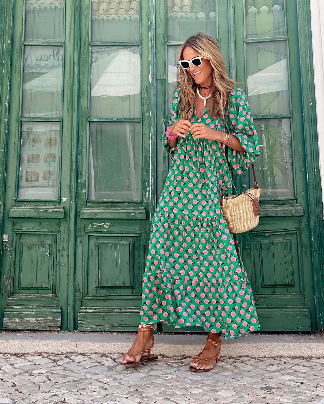 Patterned Bohemian Long Dress