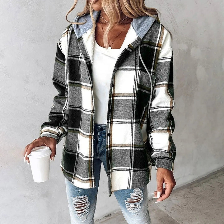 Kristen | Cozy Hooded Checked Jacket