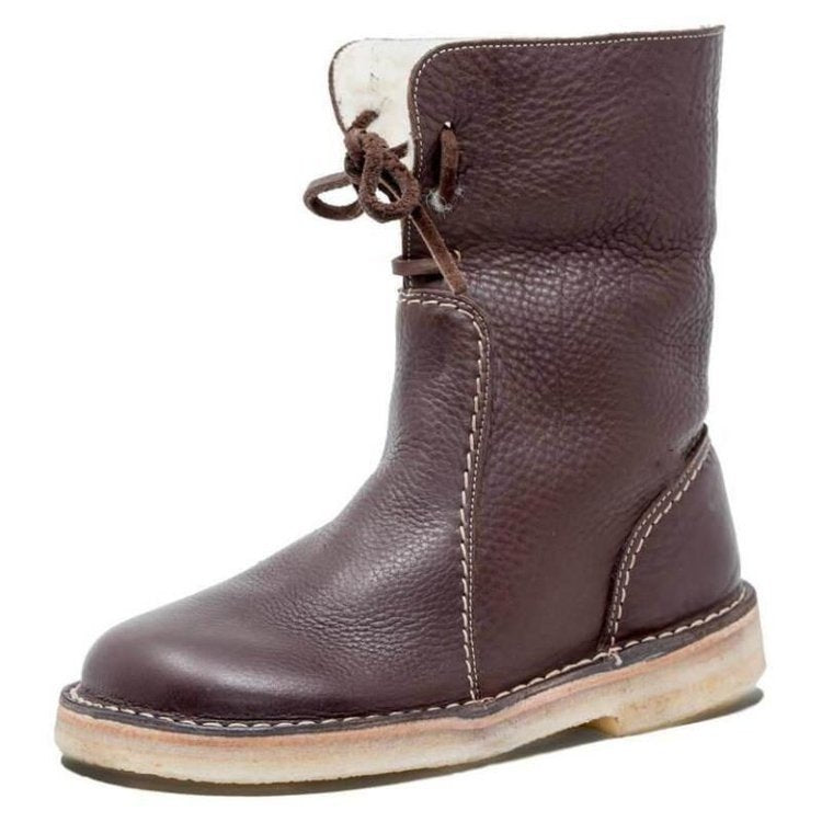 Elegant Women’s Lace-Up Winter Boots