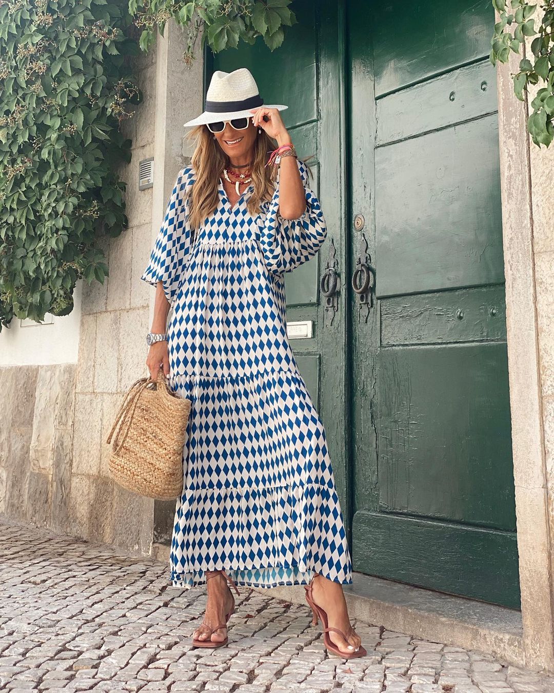 Patterned Bohemian Long Dress