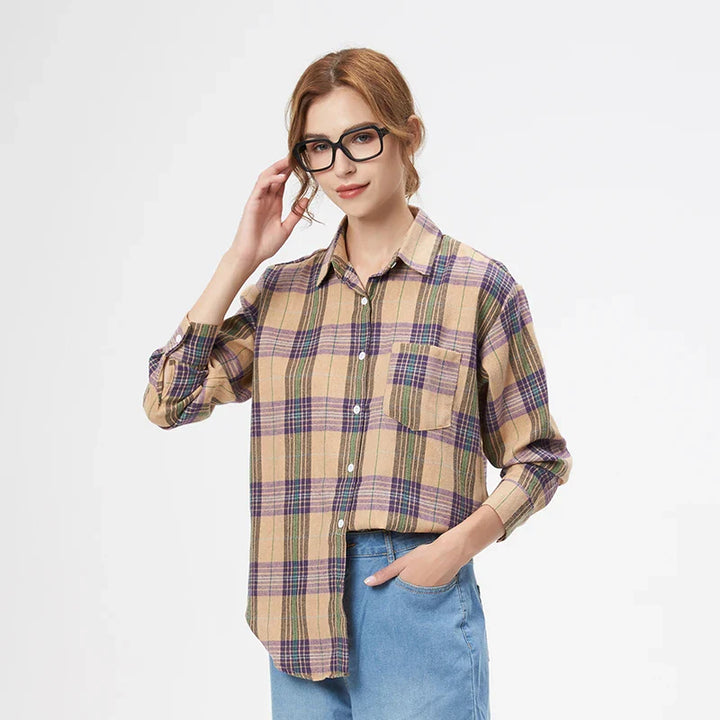 Jordyn™ | Casual Check Shirt in College Style