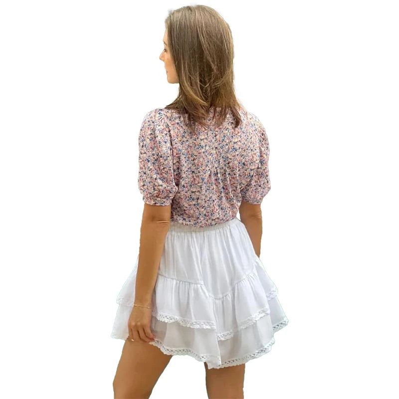 Ashtrid | Pleated Puff Sleeve Blouse