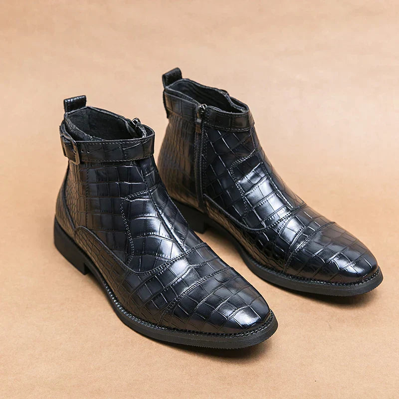 Allen | Leather Buckle Boots