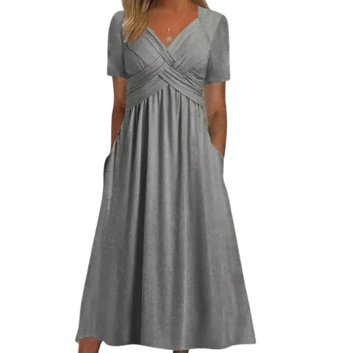 Elegant Women's V-Neck Wrap Dress